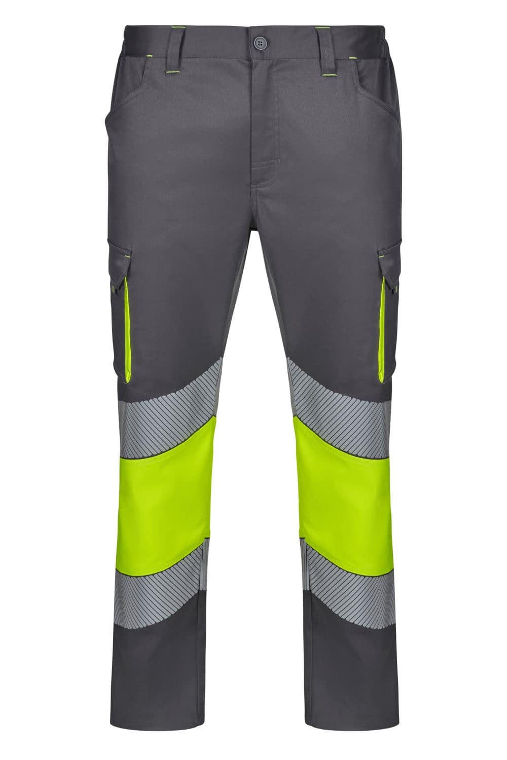 Pantalón stretch bicolor cinta segmentada