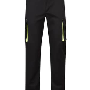 Pantalón stretch bicolor multibolsillos