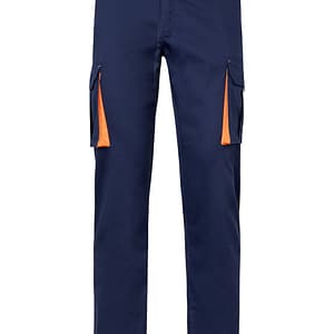 Pantalón stretch bicolor multibolsillos