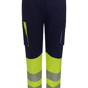Pantalón stretch reciclado bicolor cinta segmentada mujer