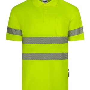Polo poliéster reciclado manga corta cinta segmentada