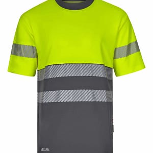 Camiseta algodón bicolor manga corta cinta segmentada