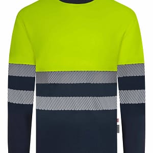 Camiseta algodón bicolor manga larga cinta segmentada